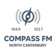 Compass FM Logo - white background with colour