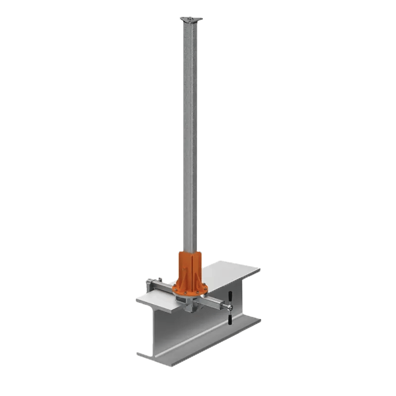 Anchor post for temporary static line setup