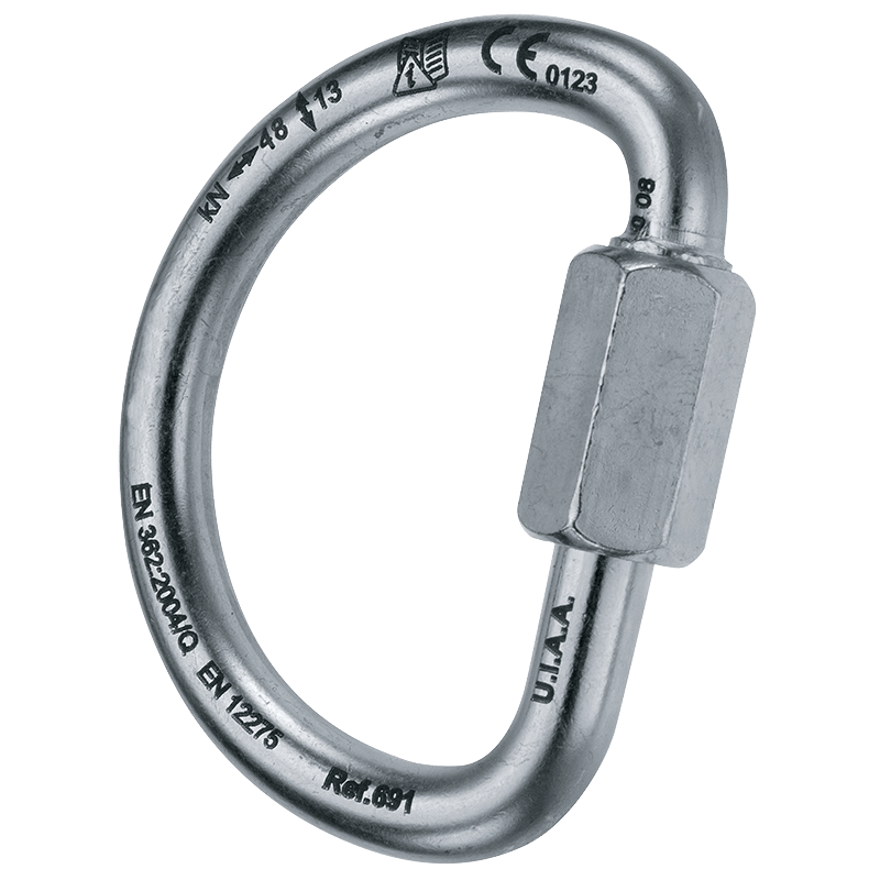 D shape carabiner