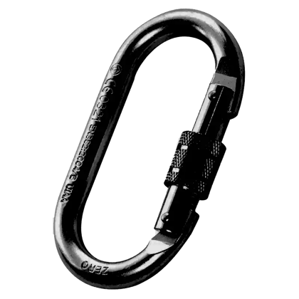 Ox Screw Screw gate oval carabiner (Black)