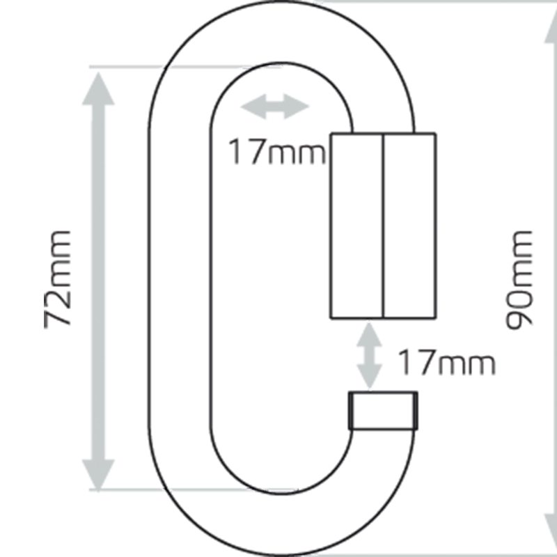 Oval carabiner