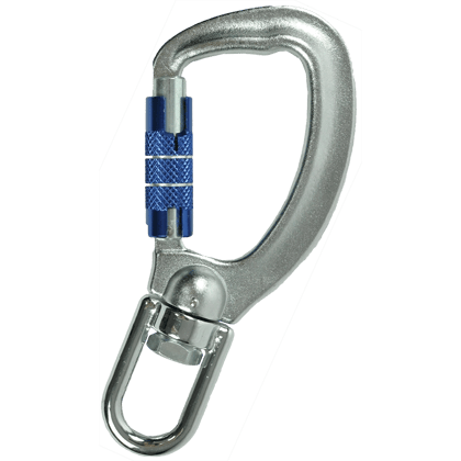 Olympus Autolock 1 4 turn carabiner with swivel loop