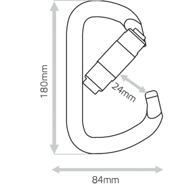Autolock 1 4 turn carabiner with swivel loop