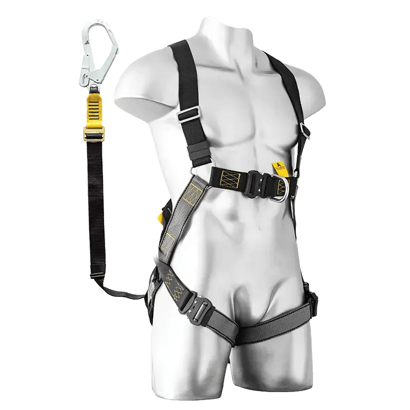 Harness / adjustable lanyard set