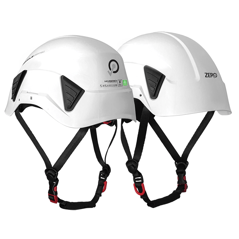 Volt rated multi-impact tested helmet with Integrated Koroyd