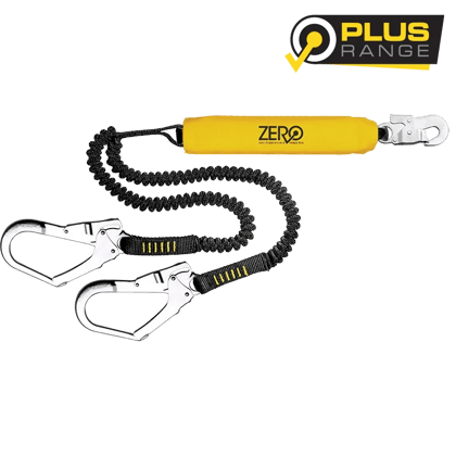 ScaffPro Double elasticated lanyard with snaphook &amp; scaffold hooks