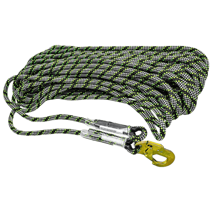 TactixS Kernmantle static rope with eyelets &amp; snap hook